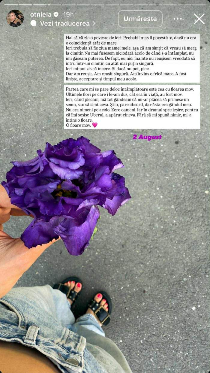 Ce semn divin a primit Otniela Sandu în cimitir! Influencerița mersese la mormântul mamei sale | FOTO
