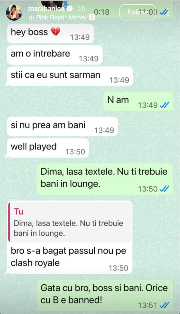 conversație între Mara Bănică și fiul ei