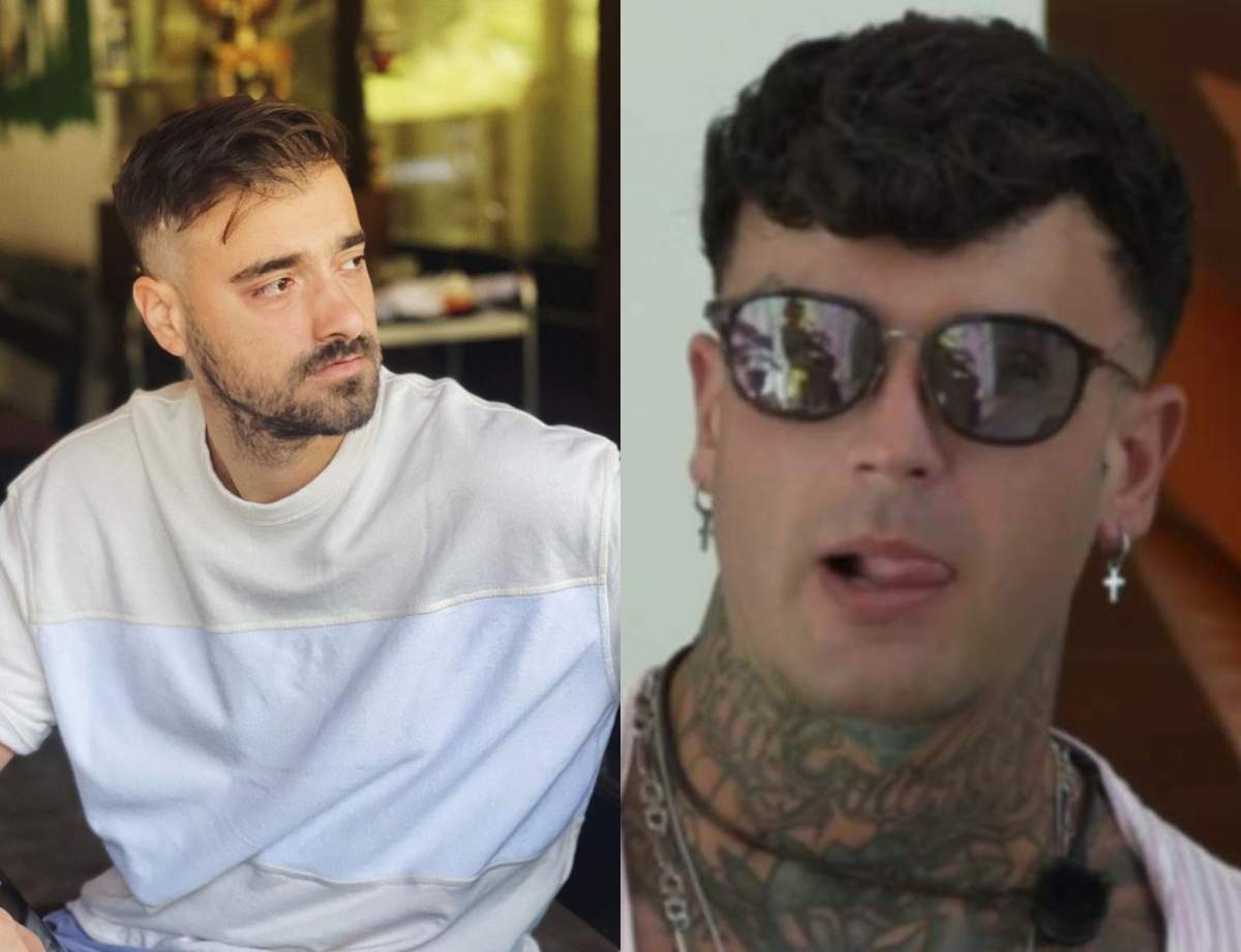colaj din doua poze cu liviu teodorescu si george jaguarul