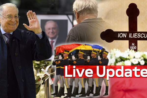 LIVE TEXT. Ion Iliescu este înmormântat astăzi, cu onoruri militare. Românii își iau rămas bun de la primul președinte ales al țării
