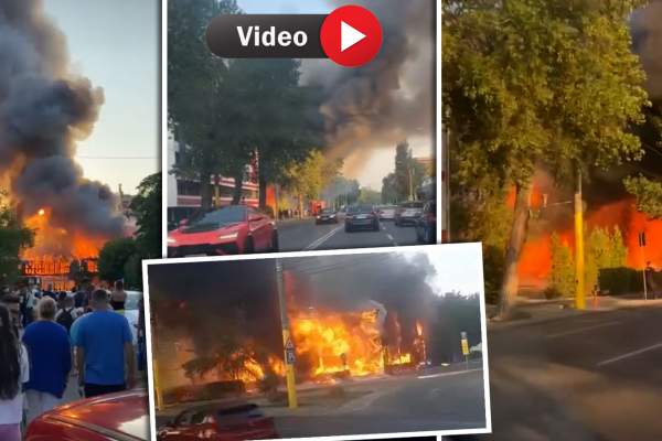 Incendiu puternic la clubul Bellagio din Mamaia! Flăcările au distrus aproape complet clădirea | VIDEO