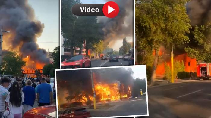Incendiu puternic la clubul Bellagio din Mamaia! Flăcările au distrus aproape complet clădirea | VIDEO