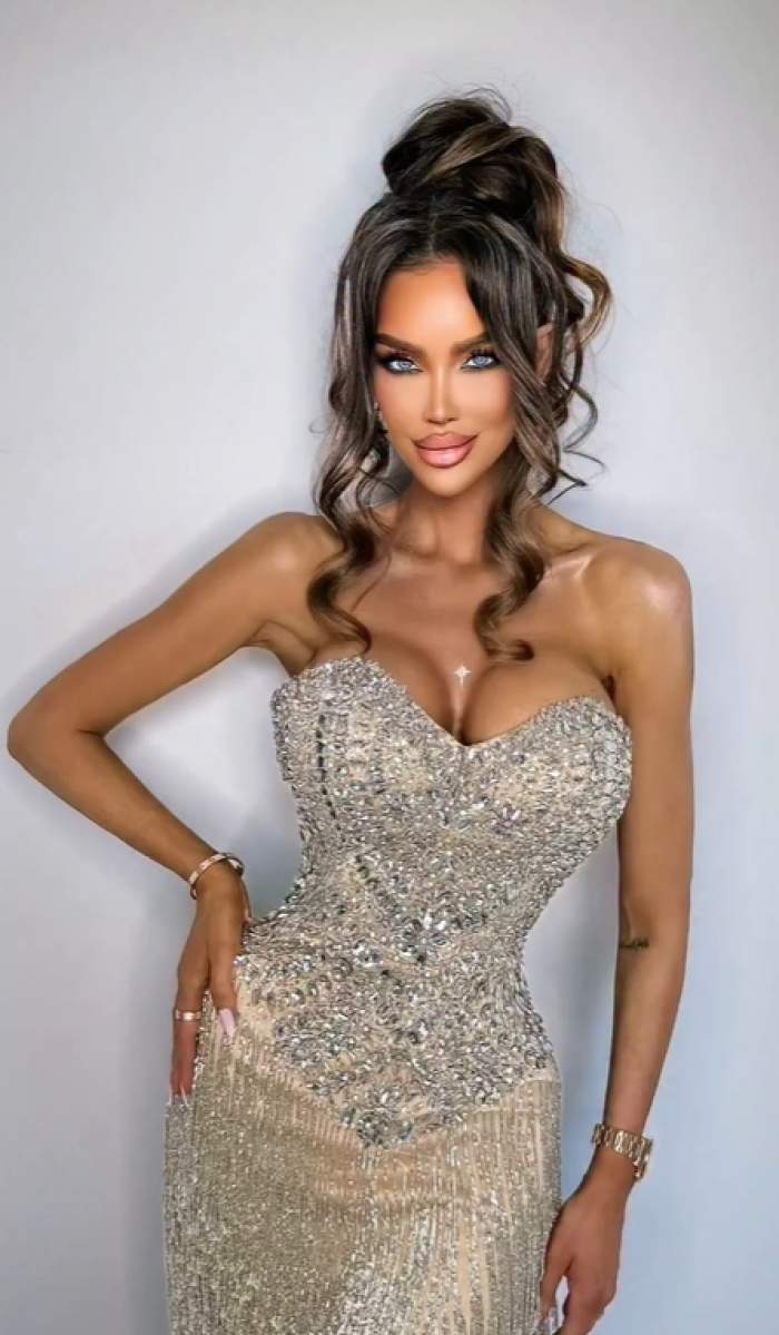 bianca dragusanu cu o rochie eleganta