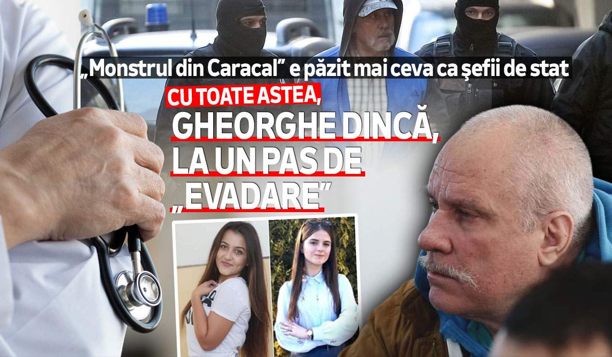 „Monstrul din Caracal” e păzit mai ceva dacât şefii de stat. Cu toate astea, Gheorghe Dincă, la un pas de „evadare”