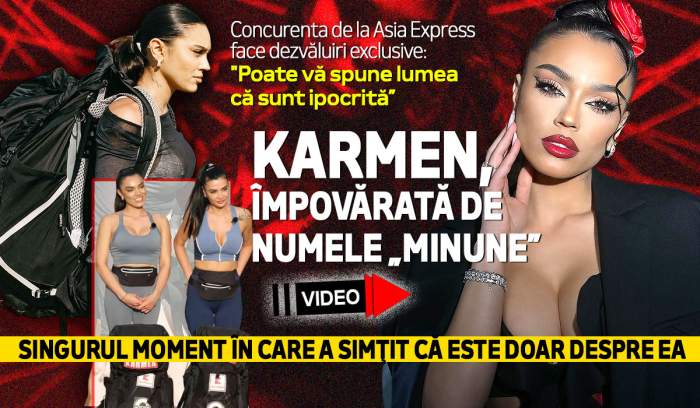 Concurenta de la Asia Express face dezvăluiri exclusive: "Poate vă spune lumea că sunt ipocrită”. Karmen, împovărată de numele „Minune”. Singurul moment în care a simţit că este doar despre ea