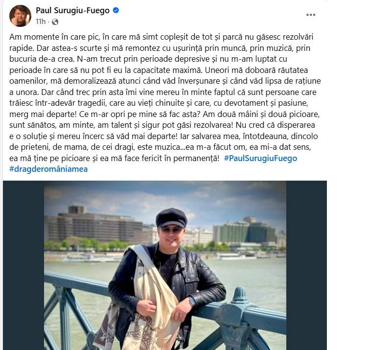 Fuego, mesaj emoționant! Ce spune artistul despre momentele dificile: "Mă doboară răutatea oamenilor..." | FOTO