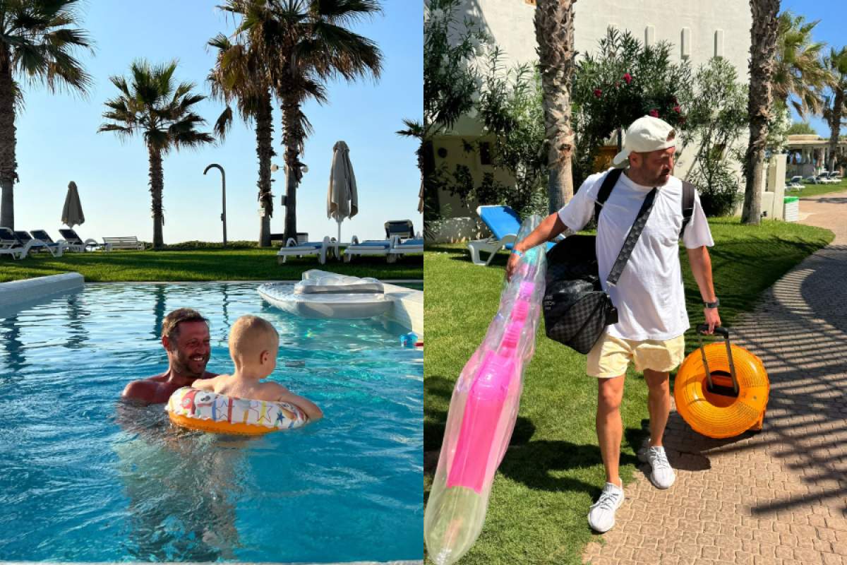 Imagini superbe din vacanța lui Cristi Pulhac și a soției lui, Raluca! Unde s-a relaxat fostul fotbalist alături de familie | FOTO