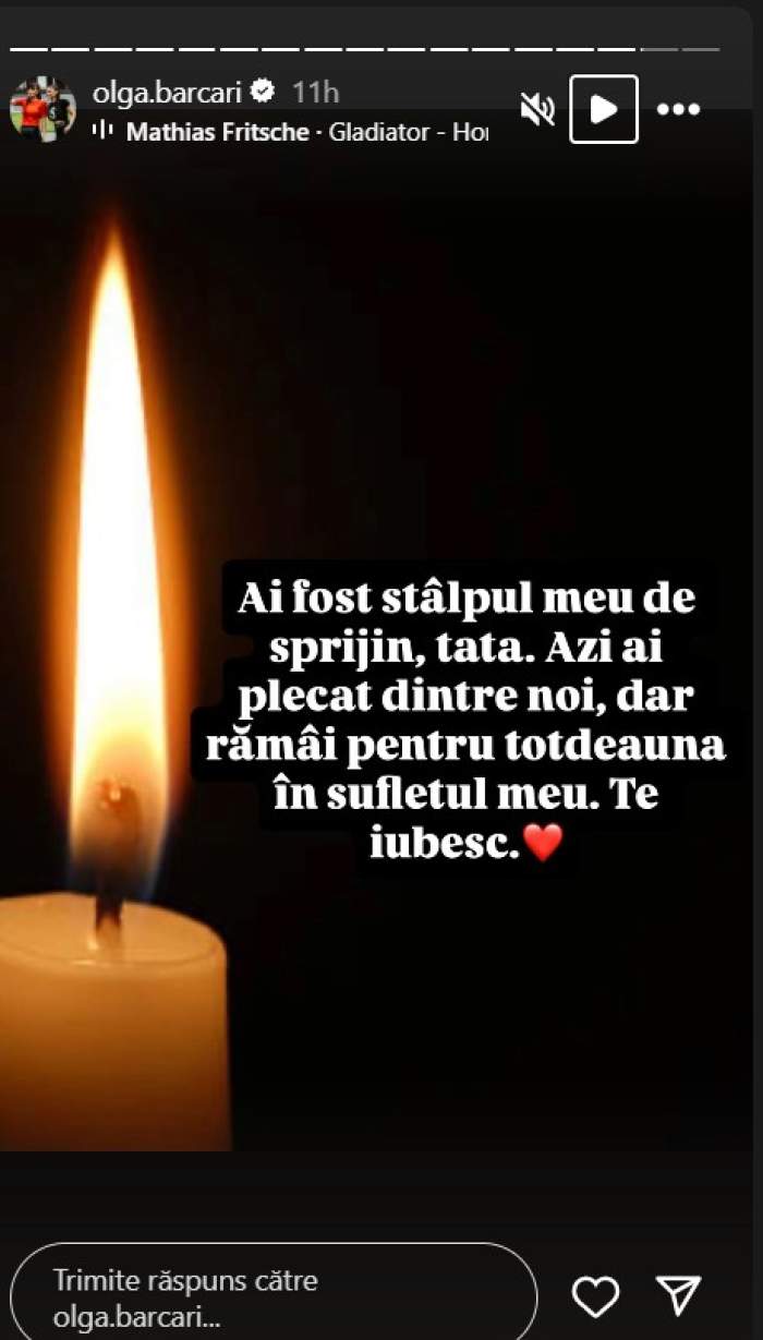 Olga Barcari, în doliu! Tatăl ei a murit. Mesajul dureros al concurentei de la Asia Express
