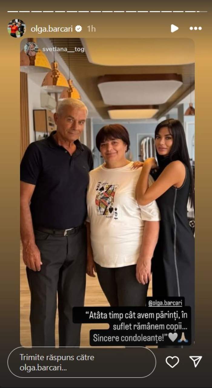 Olga Barcari, în doliu! Tatăl ei a murit. Mesajul dureros al concurentei de la Asia Express