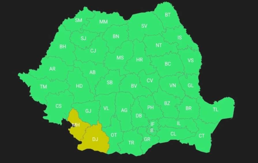 Meteorologii au emis cod galben de vreme severă în România!  Avertizarea e valabilă în mai multe județe din țară | HARTĂ