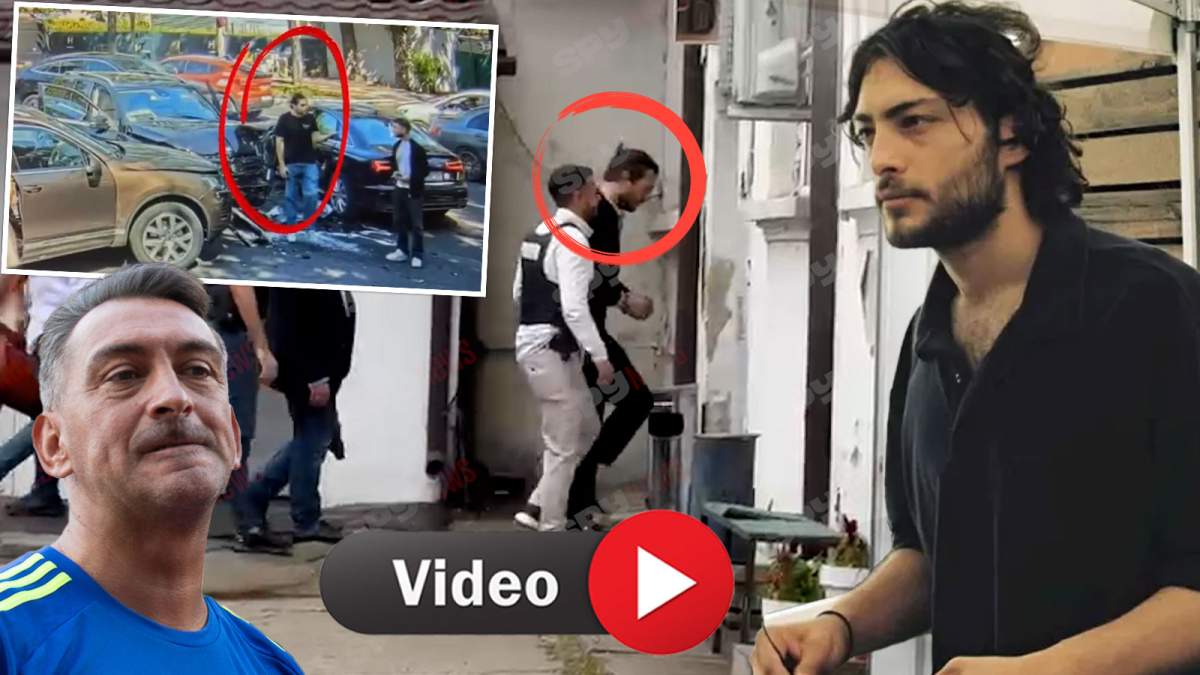 Toto Dumitrescu a ajuns la Brigada Rutieră. Fiul lui Ilie Dumitrescu, încătușat, e însoțit și de avocatul său | VIDEO