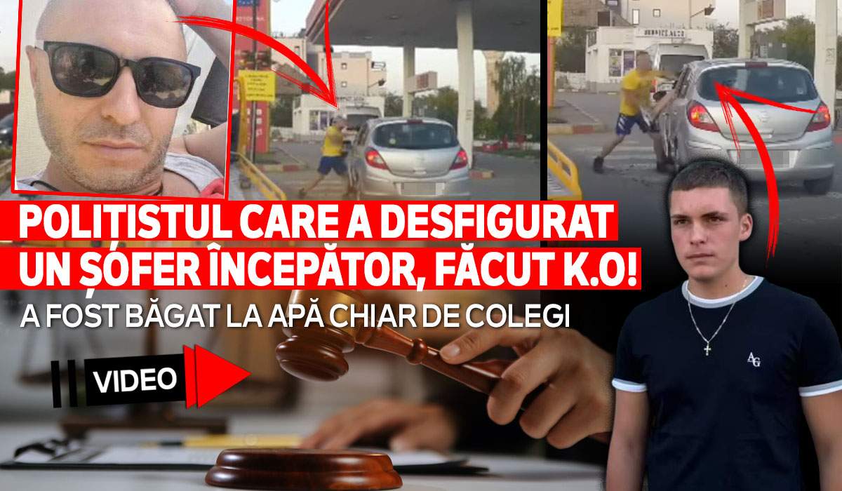 Polițistul care a desfigurat un șofer începător, făcut K.O! A fost băgat la apă chiar de colegi| VIDEO