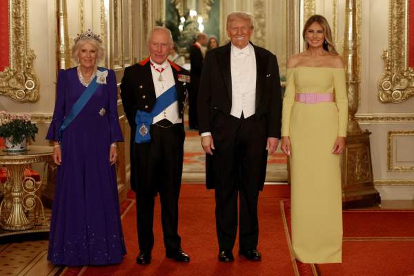 Melania Trump, apariție spectaculoasă la banchetul de stat de la Castelul Windsor. Ce ținută a purtat Prințesa Kate. Cum a arătat meniul de lux