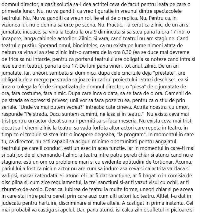 Lia Bugnar, despre drama unei actrițe umilite într-un teatru de stat! Nedreptatea durează de doi ani. A fost deschis proces pentru hărțuire: „Nu există ceva mai trist ...” | FOTO