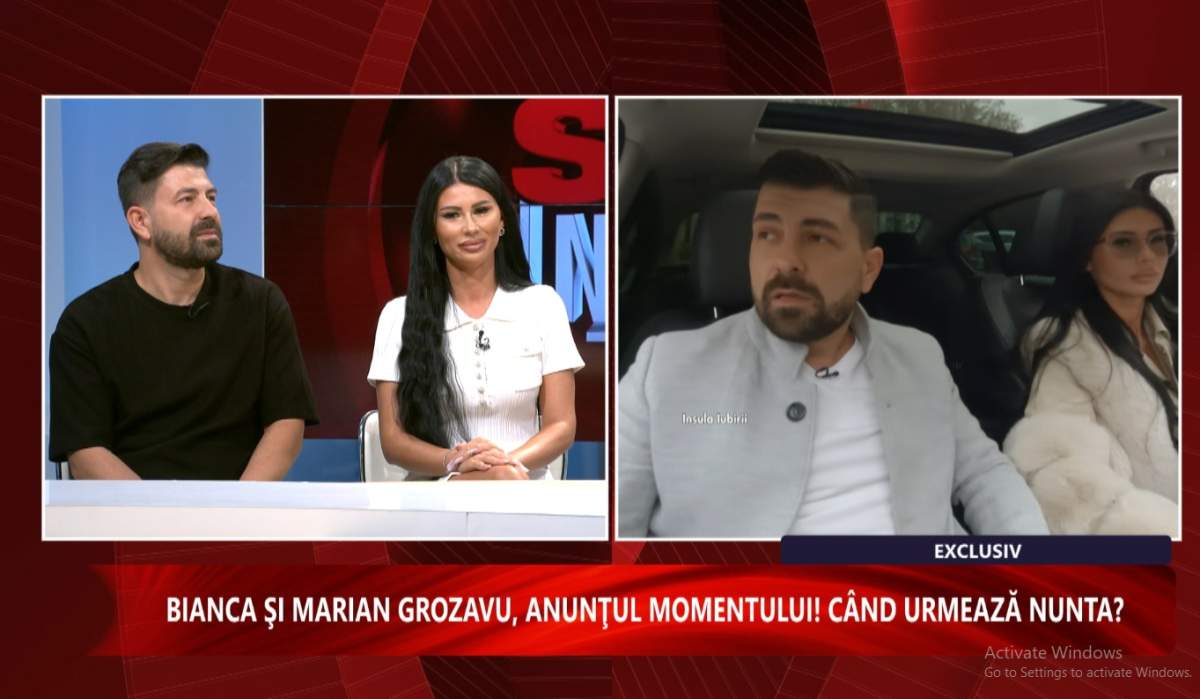 Bianca Dan şi Marian Grozavu, prima apariţie după Insula Iubirii. Confesiuni despre nuntă, duminică, de la 13.00, la „Spynews TV”