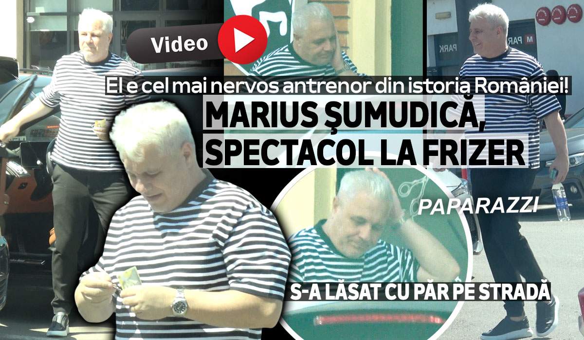 El e cel mai nervos antrenor din istoria României! Marius Șumudică, spectacol la frizer. S-a lăsat cu păr pe stradă