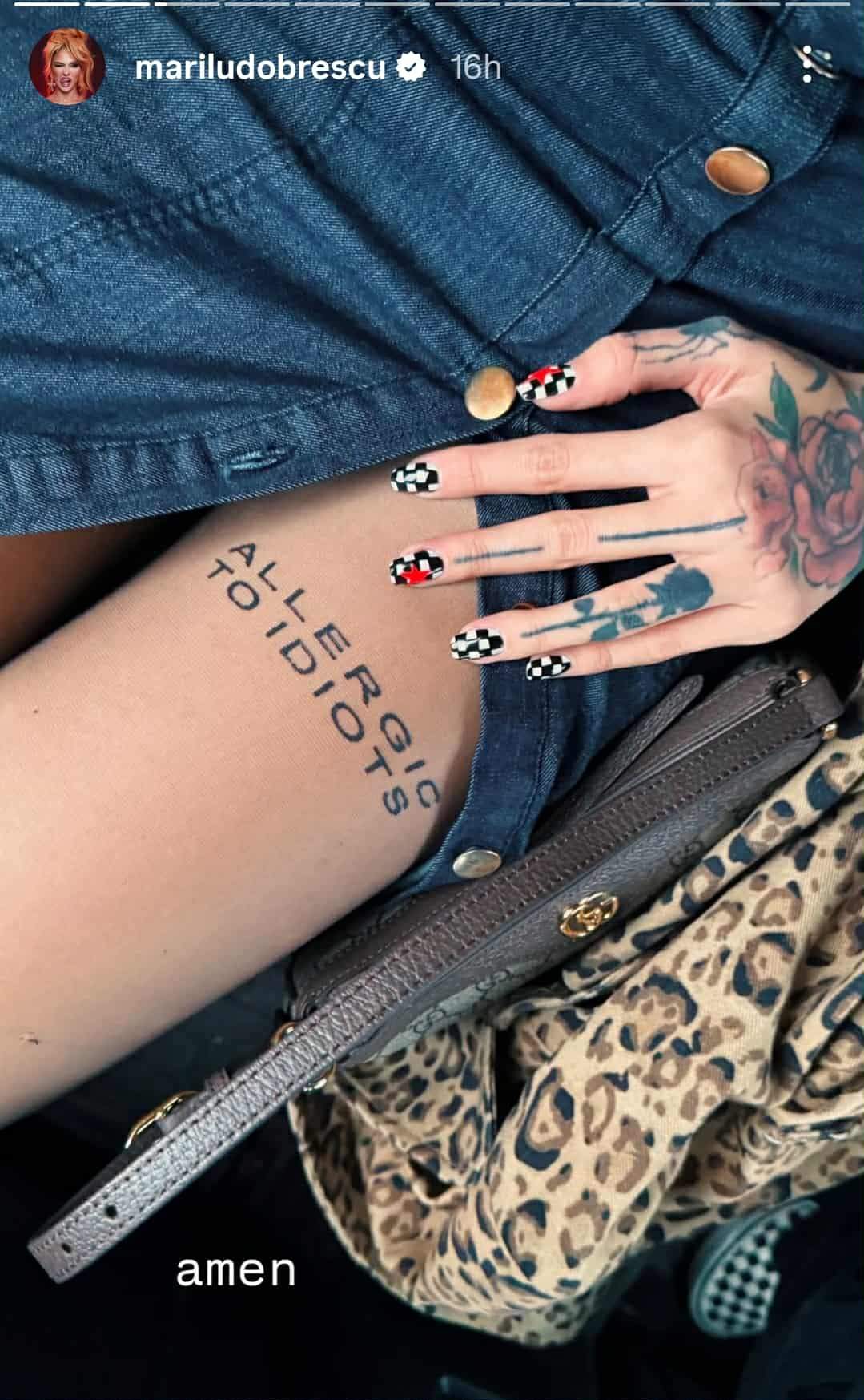 tatuajul lui Marilu Dobrescu