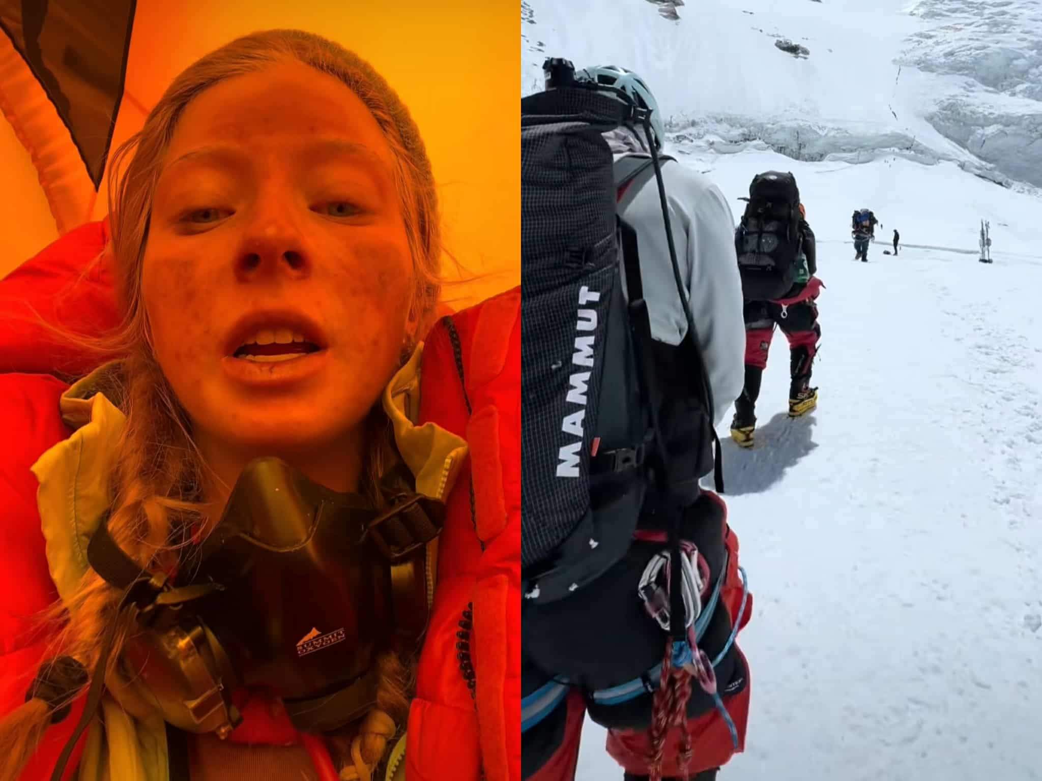 turistă pe Everest