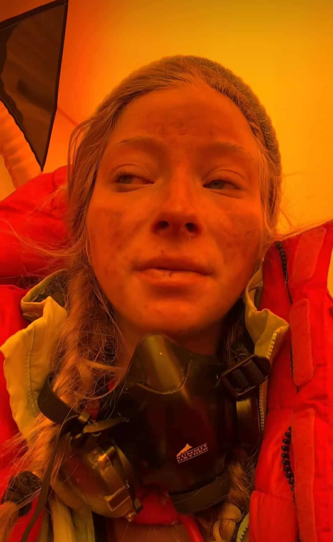 turistă pe Everest
