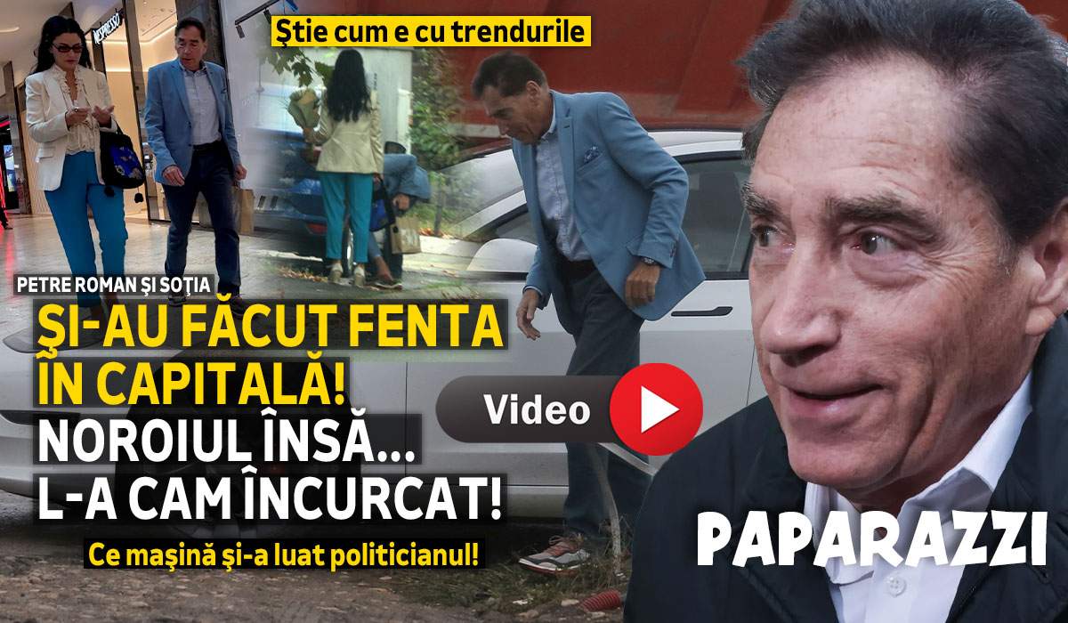Ştie cum e cu trendurile! Petre Roman şi soţia şi-au făcut fenta în capitală! Noroiul însă... l-a cam încurcat! Ce maşină şi-a luat politicianul! | PAPARAZZI