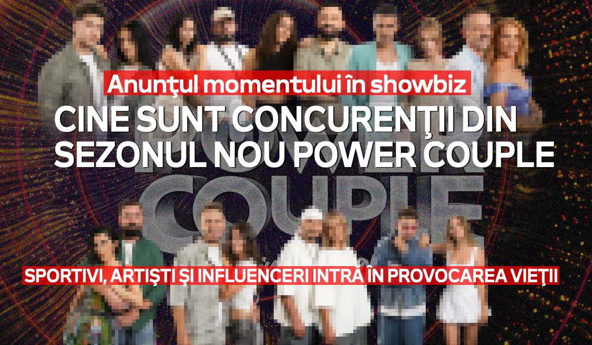 Nouă cupluri de vedete intră în provocarea vieții lor, odată cu sezonul 3 din show-ul Power Couple, la Antena 1! Sportivi, artiști și creatori de conținut, printre concurenții acestui an
