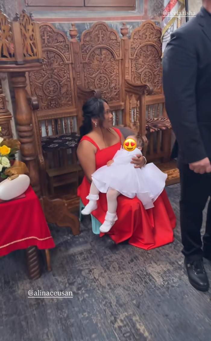 Au apărut primele imagini de la botezul fiicei Alinei Ceușan! De astăzi, Perla este creștină | FOTO