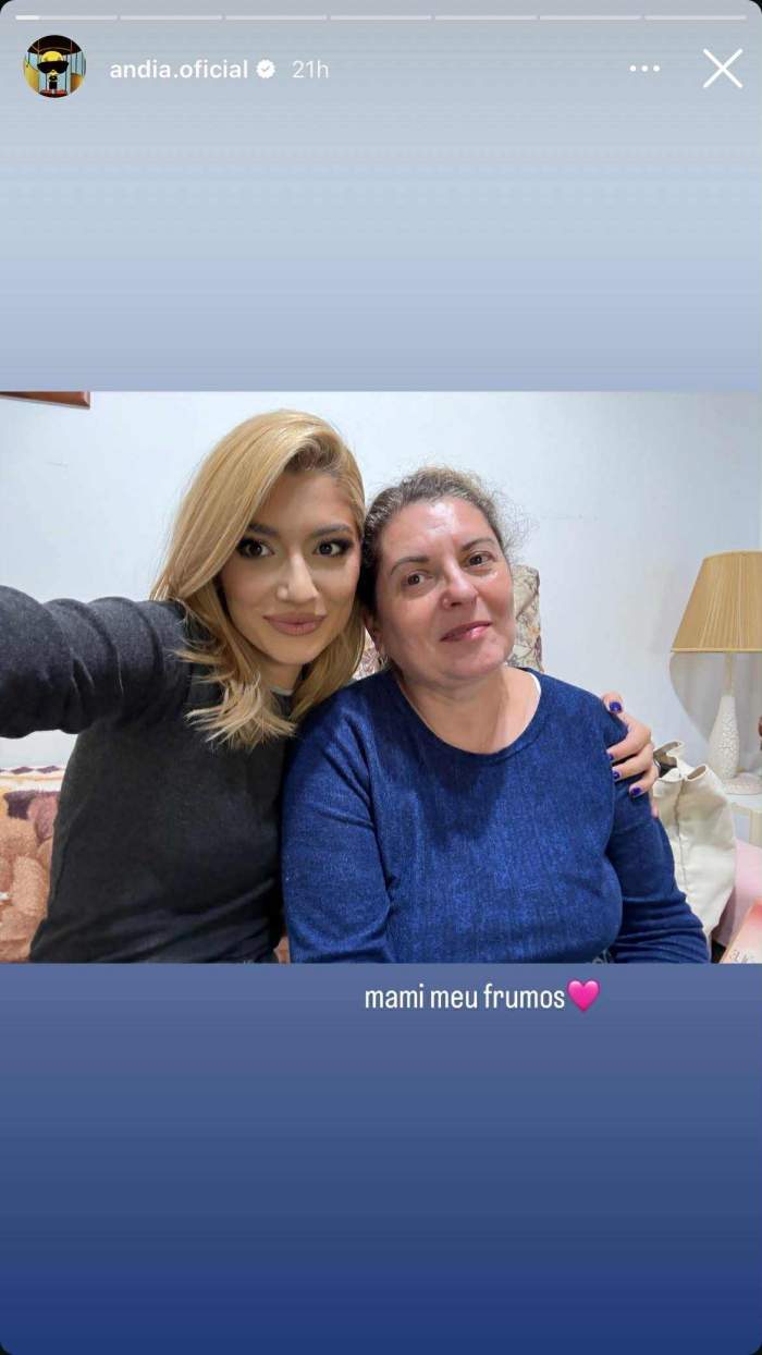 Andia, imagine rară cu mama ei. Cum arată femeia care i-a dat viață artistei: "Mami meu frumos" |​ FOTO 