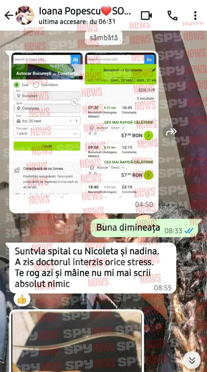 ultimele mesaje ale Ioanei Popescu
