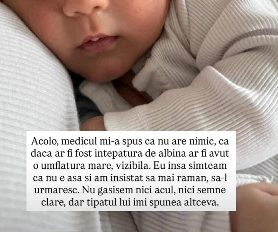 Ștefana Peev, de urgență la spital cu fiul cel mic! Atlas a fost înțepat de o albină. Cum a reacționat | FOTO
