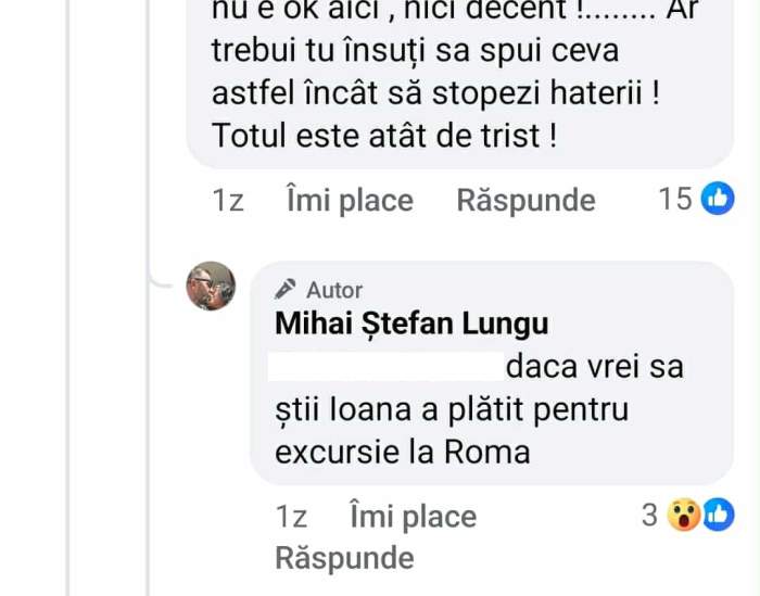 mesajul iubitului Ioanei Popescu