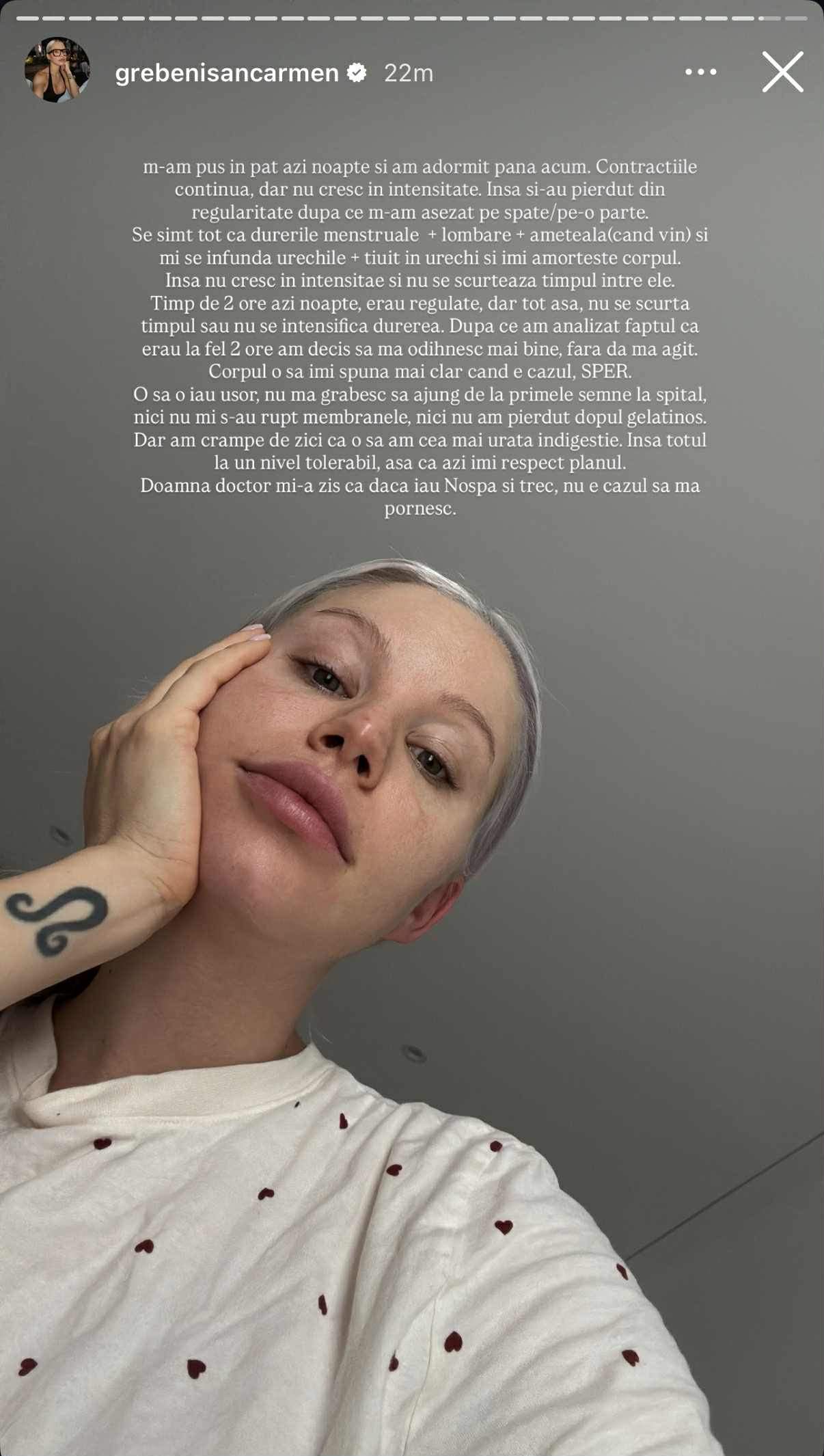 Carmen Grebenișan așteaptă să nască din clipă-n clipă! Cum se simte influencerița: "Contracțiile continuă..." | FOTO