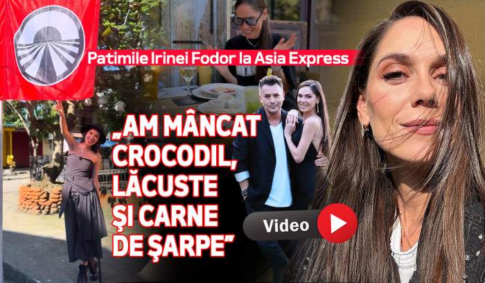 Patimile Irinei Fodor la Asia Express. „Am mâncat crocodil, lăcuste şi carne de şarpe”