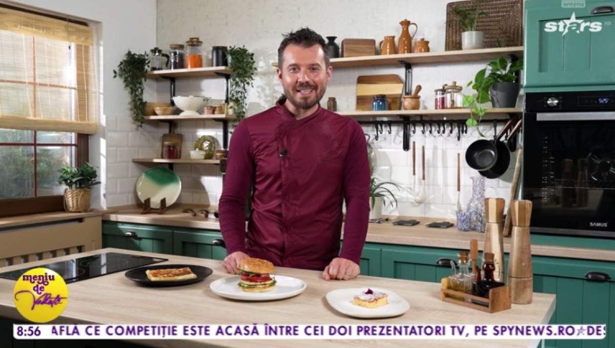 Rețeta lui Chef Horia Manea de halloumi burger cu sos special. Ingredientele de care ai nevoie