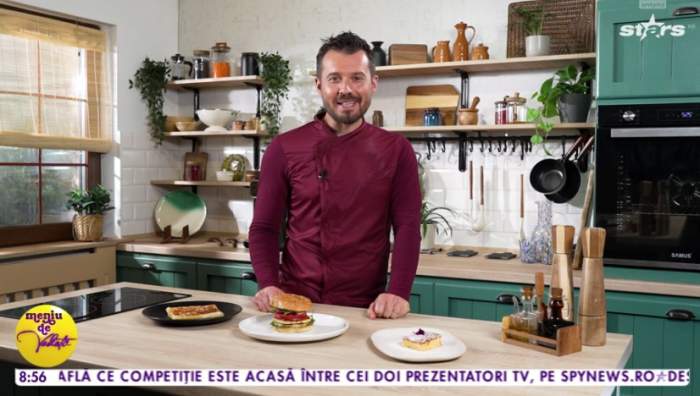 Rețeta lui Chef Horia Manea de halloumi burger cu sos special. Ingredientele de care ai nevoie