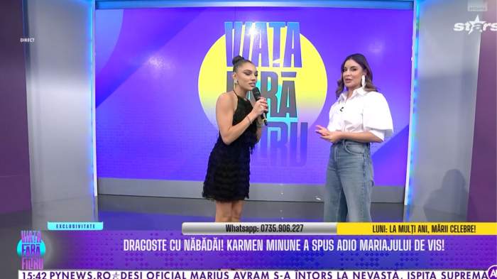 Karmen, despre relația cu fostul soț. Fiica manelistului Adrian Minune a făcut declarații exclusive, la Viața fără filtru