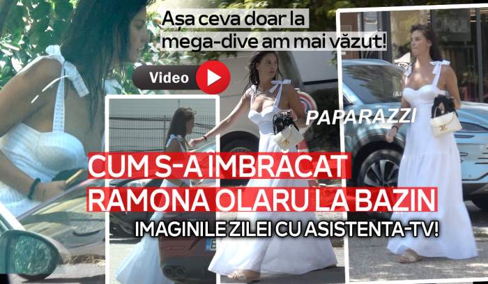 Așa ceva doar la mega-dive am mai văzut! Cum s-a îmbrăcat Ramona Olaru la bazin. Imaginile zilei cu asistenta TV! | PAPARAZZI