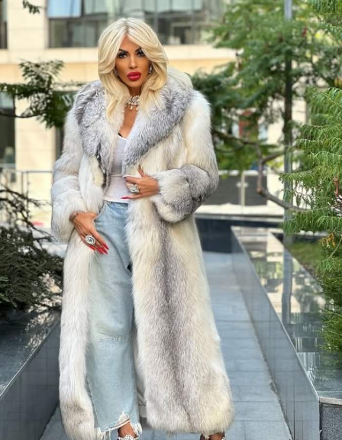 raluca badulescu in haina de blana