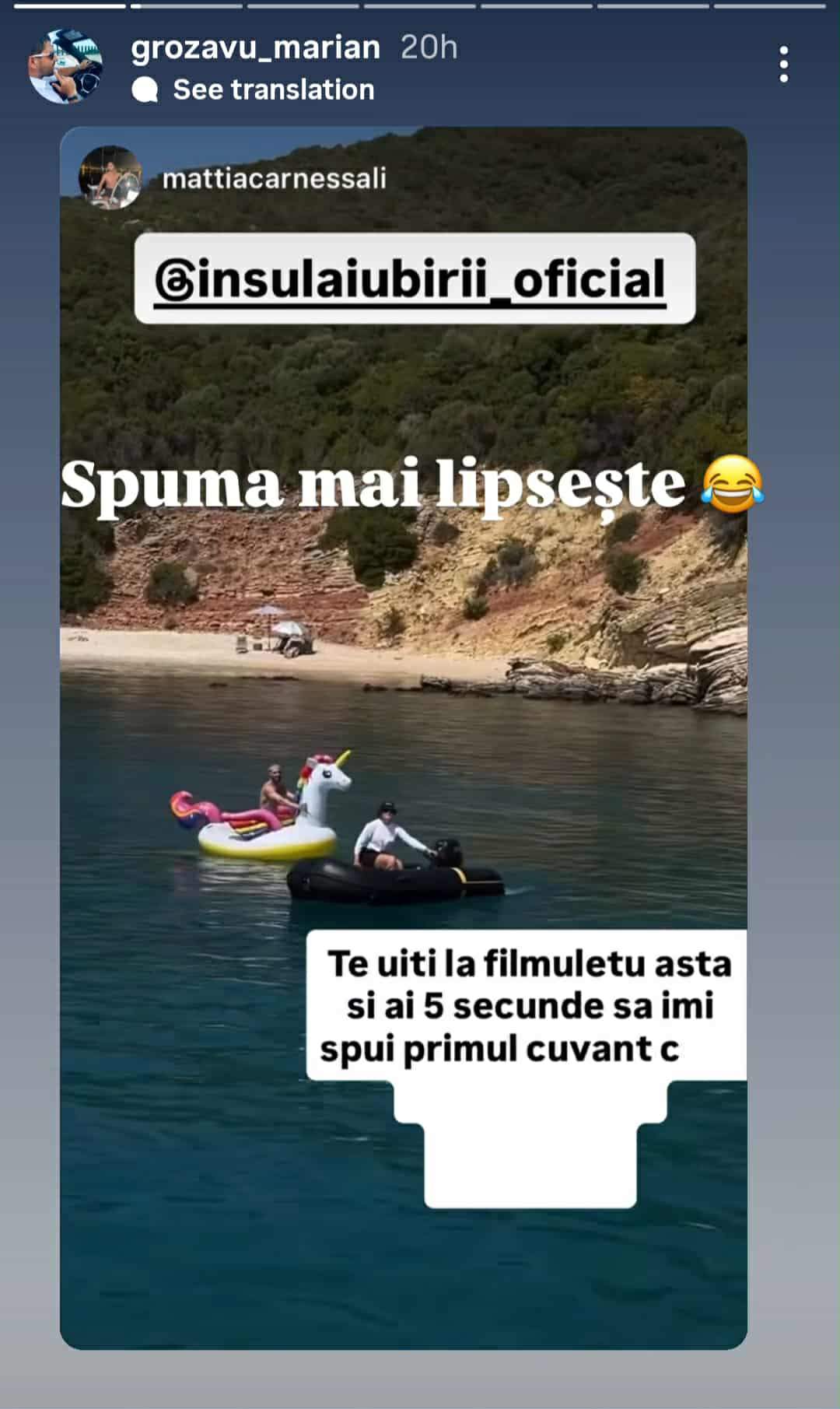 schimb de replici între Marian Grozavu și Mattia Carnessali