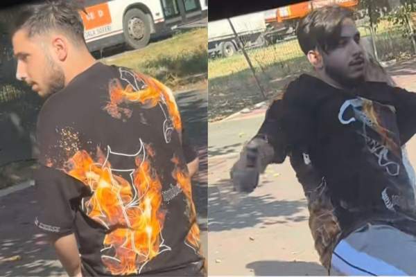 Reacția aprinsă a unui bărbat după ce ar fi fost atins de o femeie într-un mijloc de transport în comun. Ce a făcut tânărul | VIDEO