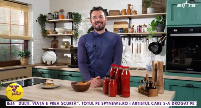 Rețetă de pui fraged cu roșii, la Meniu de vedetă. Chef Horia Manea îți prezintă toți pașii