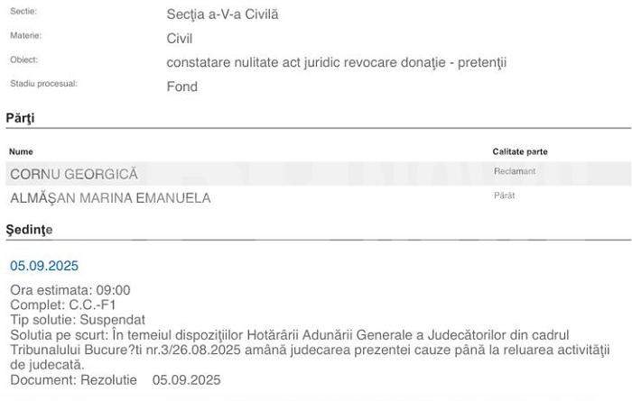 Marina Almășan și Georgică Cornu, pe linie moartă | Au rămas în aer 200.000 de euro