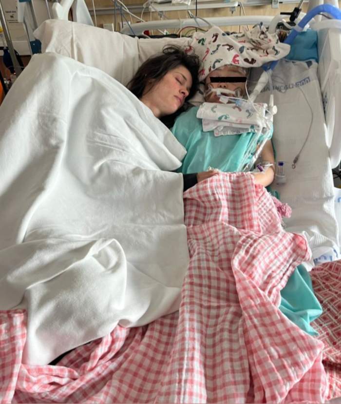 Lucy, pe patul de spital