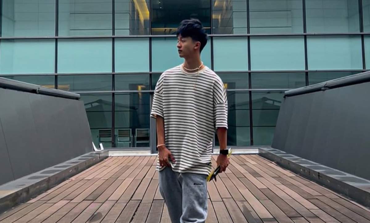 Foto cu Ceanu Zheng, pe drum