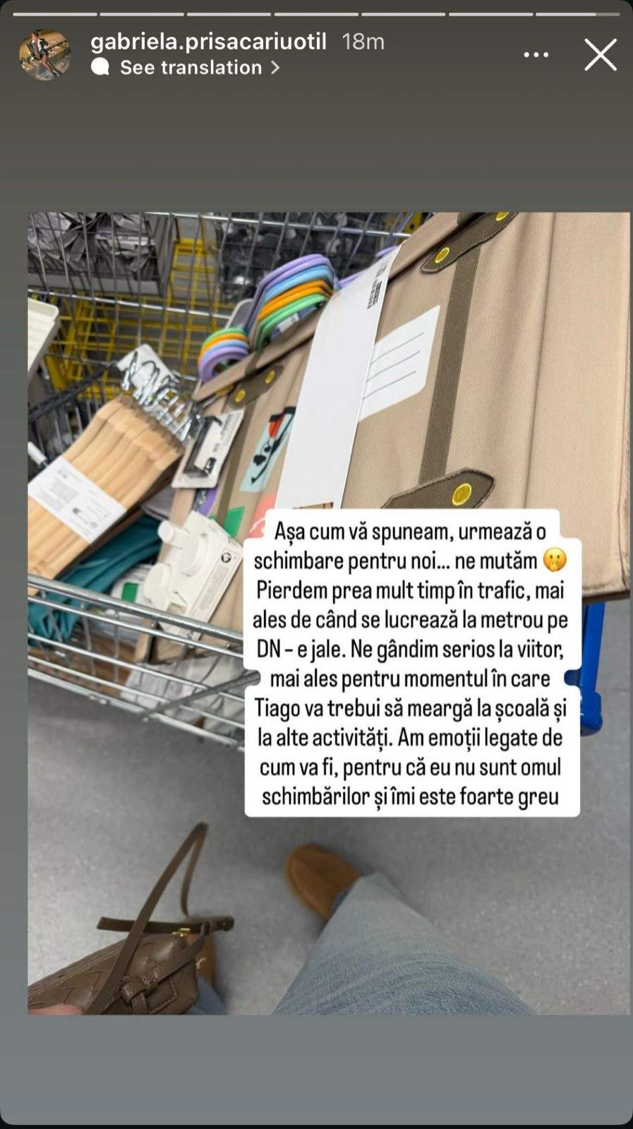 Gabriela Prisăcariu, la cumpărături