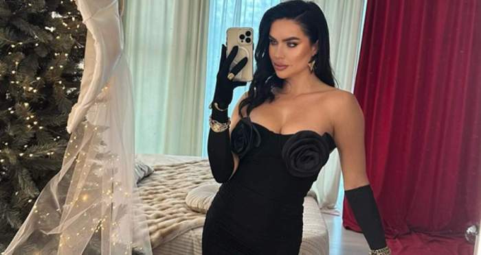 Cristina Scarlevschi poartă o rochie eleganță