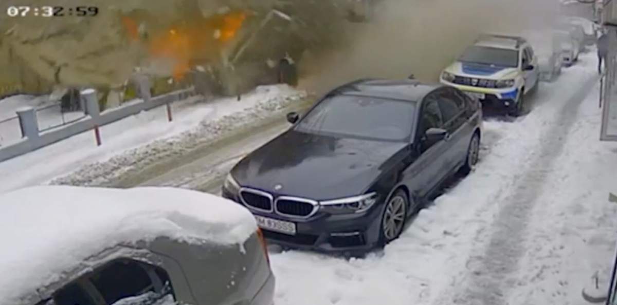 Momentul exploziei din Lugoj