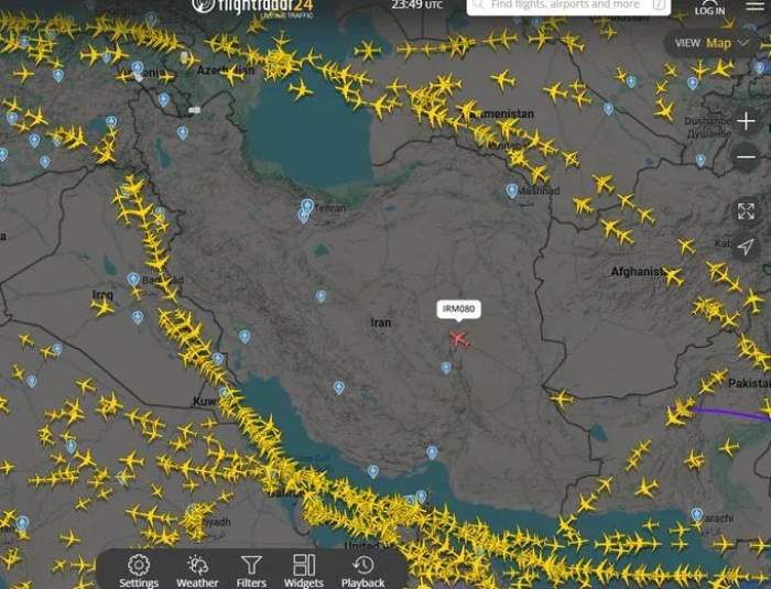 spațiul aerian din Iran