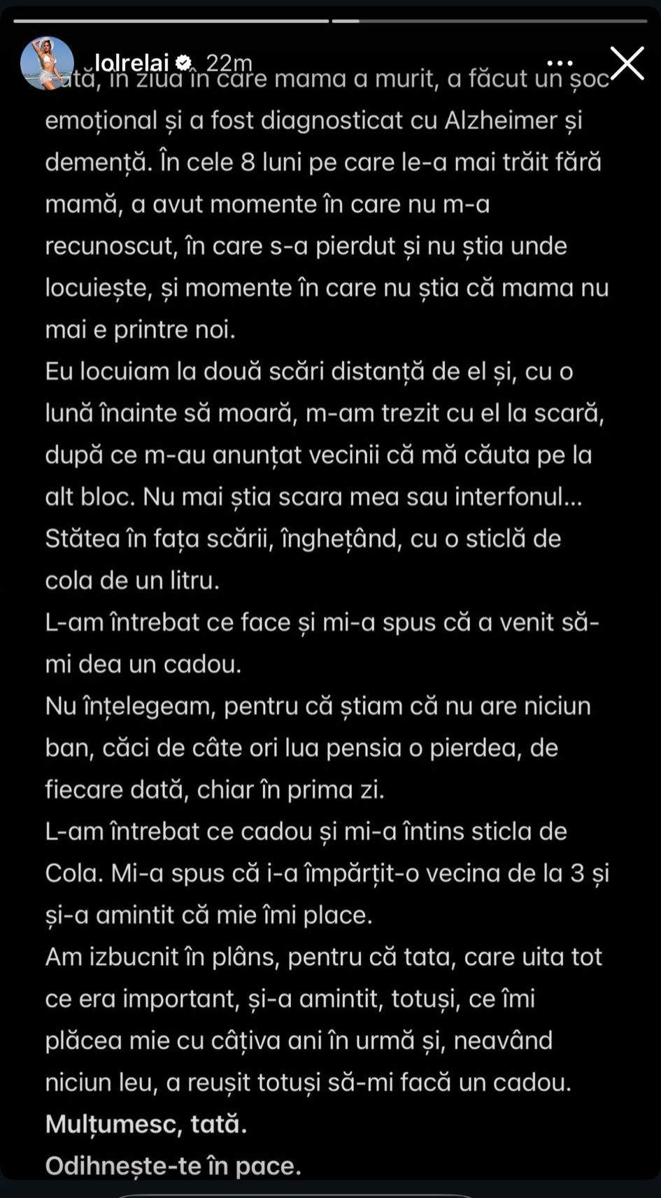 Mesajul postat de Lolrelai