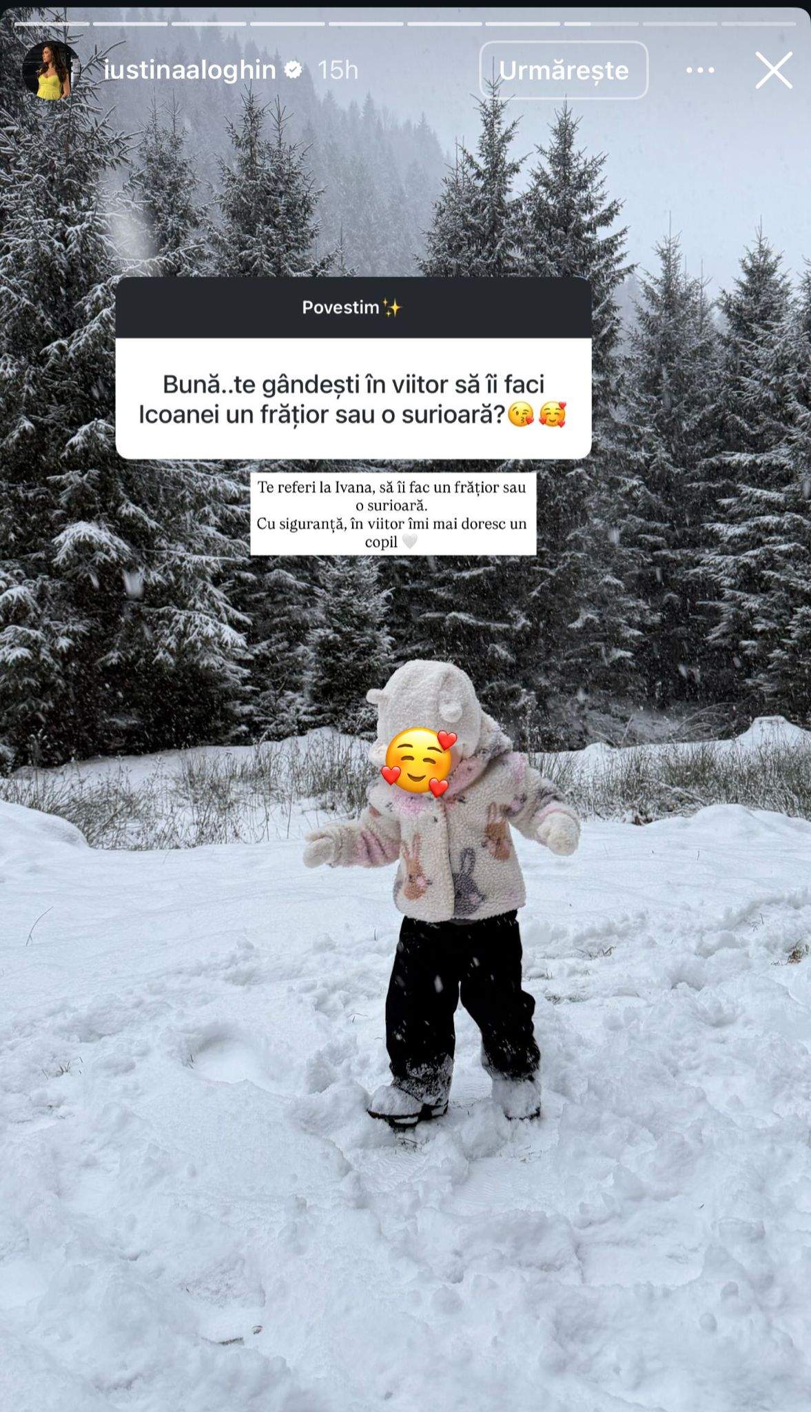 Mesajul transmis de Iustina Loghin