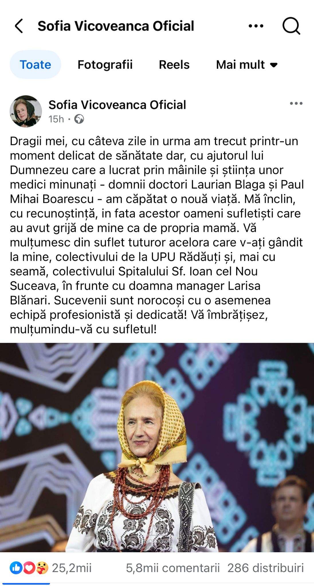 Mesajul transmis de artistă